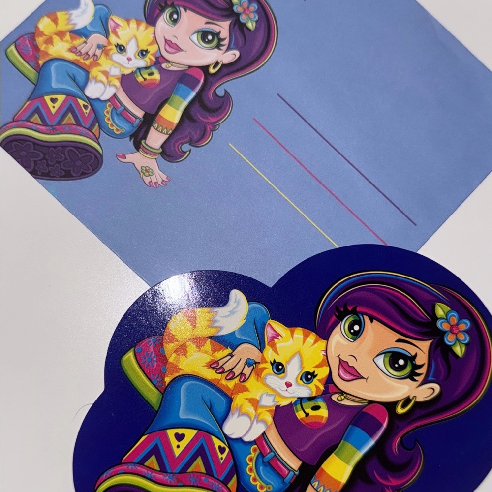 Lisa frank Valerie envelope and cutout